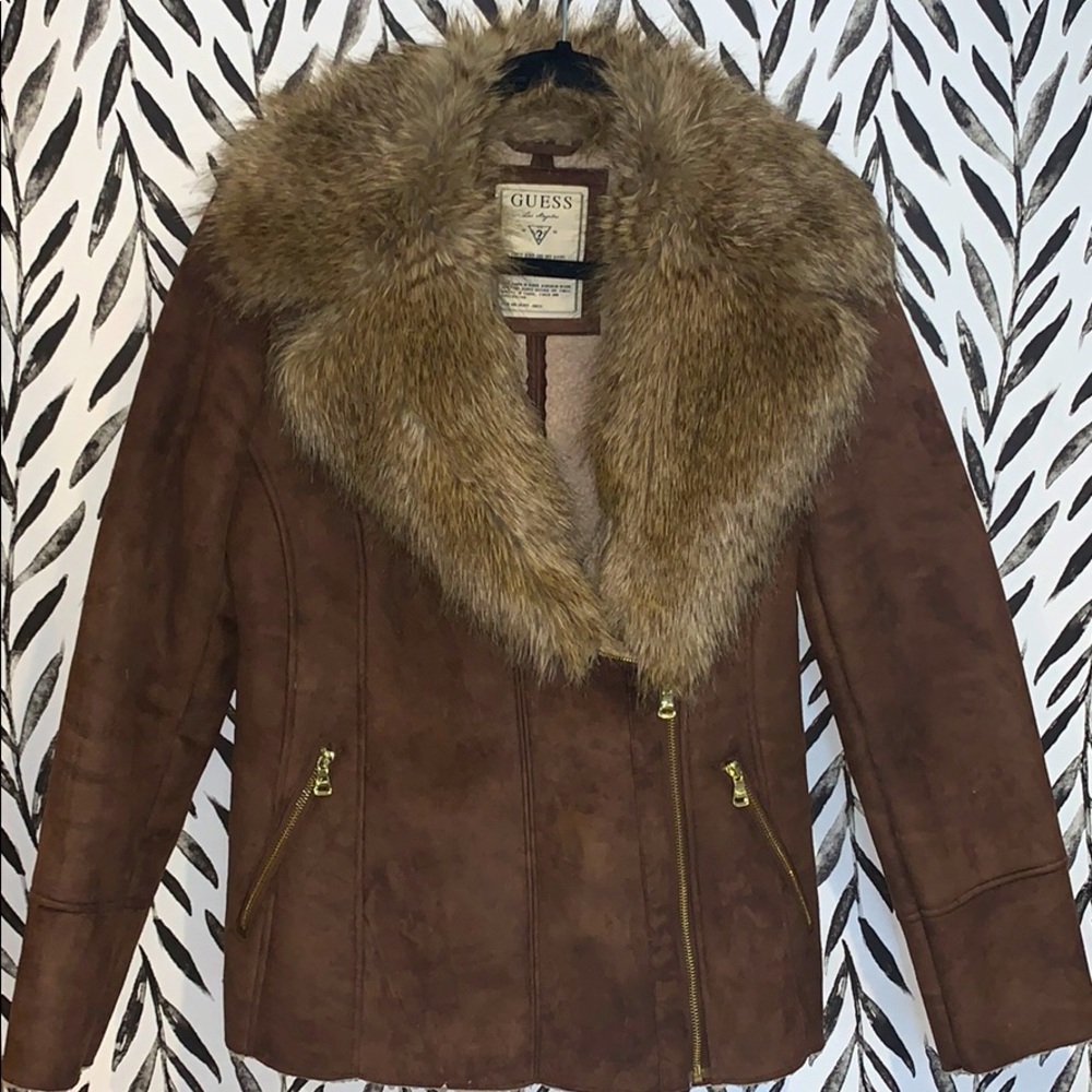 Guess Sherpa/ Faux Fur jacket
